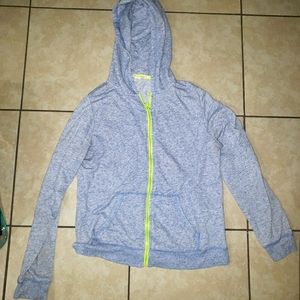 Pink heart womens zip hoodie